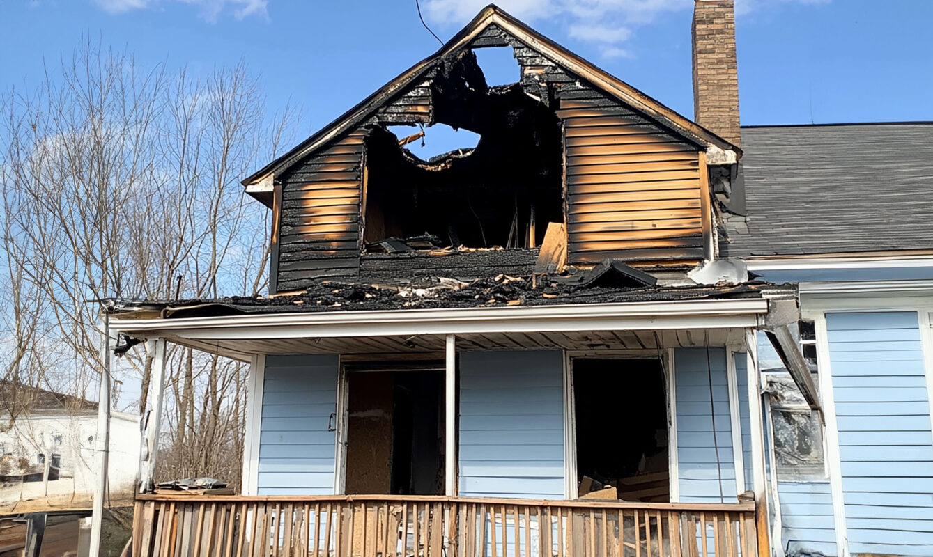 Cluttered home interior posing a fire hazard with flammable materials scattered around.